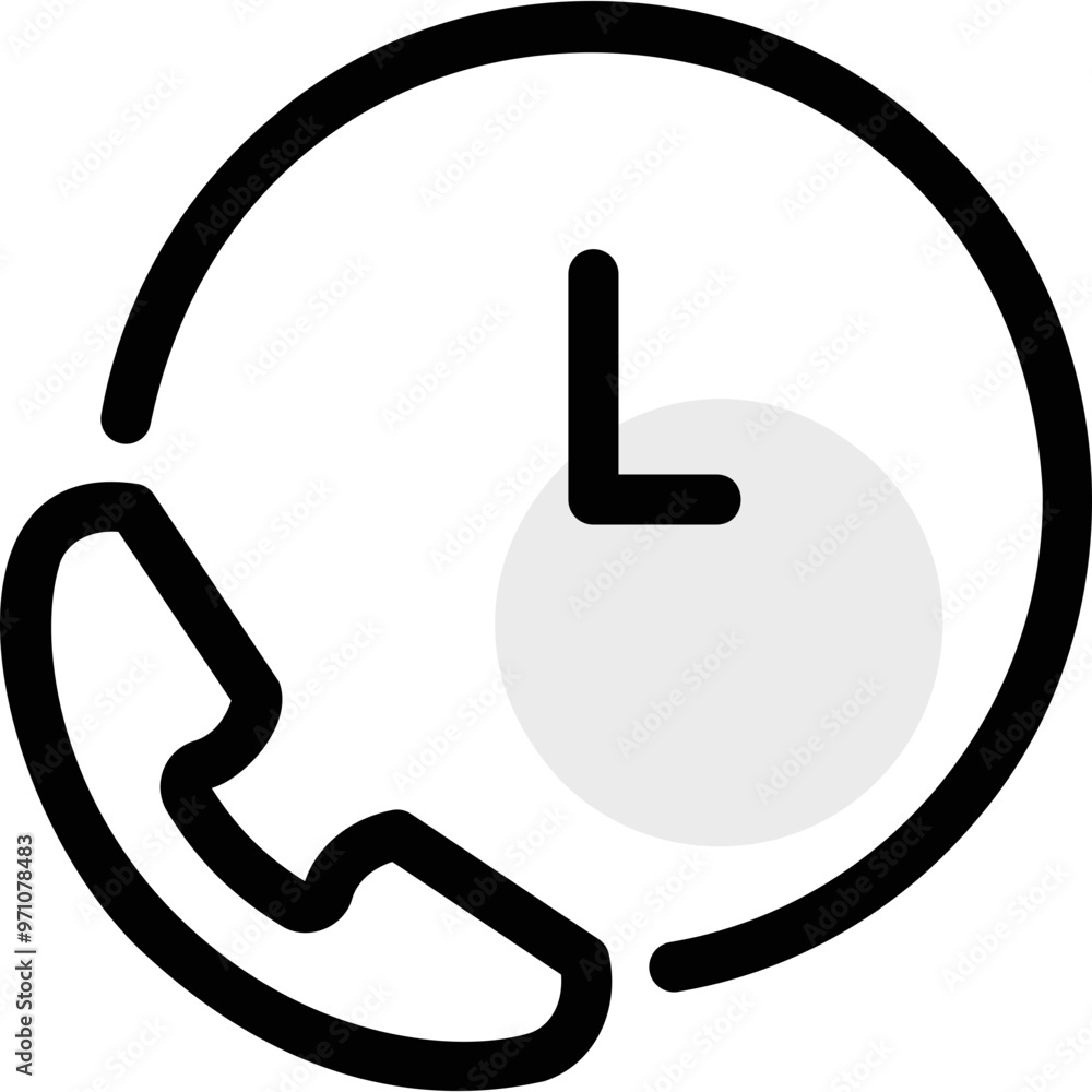 Simple vector icon time to call Simple vector icon time to call