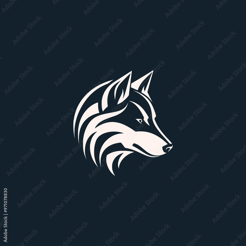 Obraz premium wild wolf animal modern logo vector illustration template design