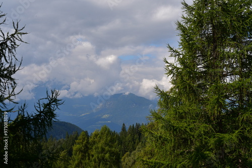 Obraz na płótnie Schöne Landschaft auf dem Salten in Südtirol w salonie