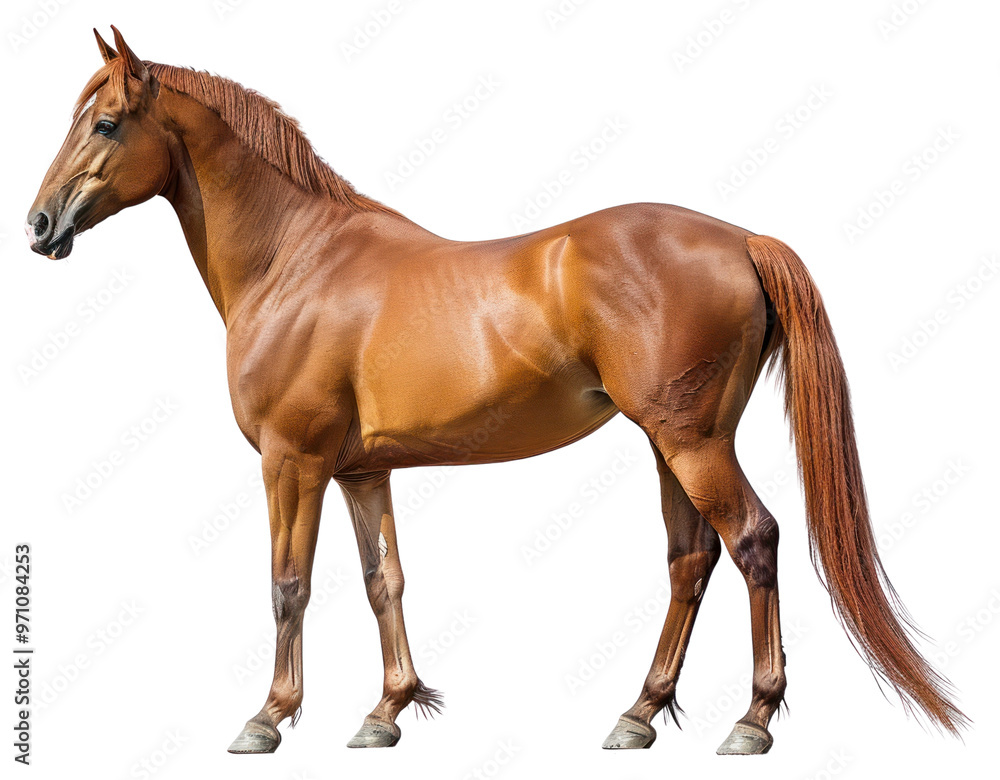 Naklejka premium PNG Arabian horse mammal animal herbivorous.