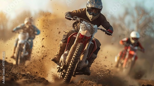 motocross rider on a motorcycle