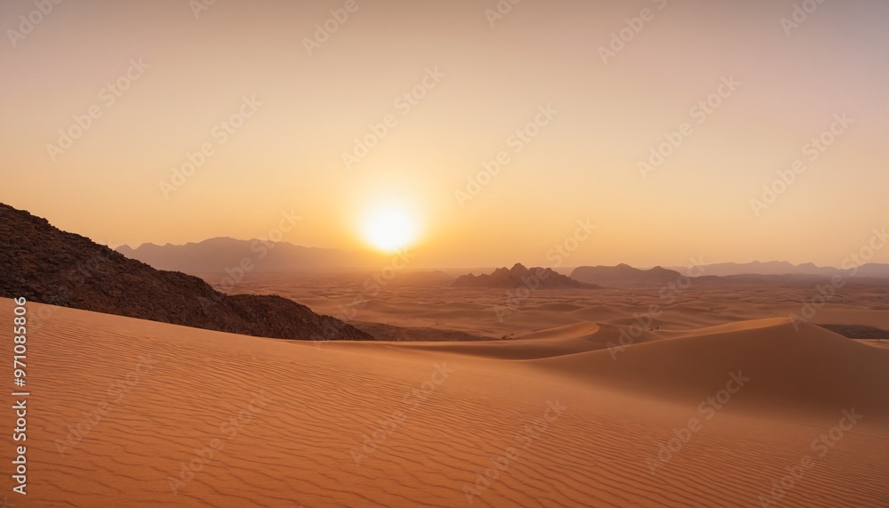 Beautiful desert sunrise view near Tabuk,Saudi Arabia