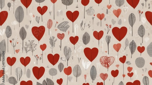 seamless pattern with hearts