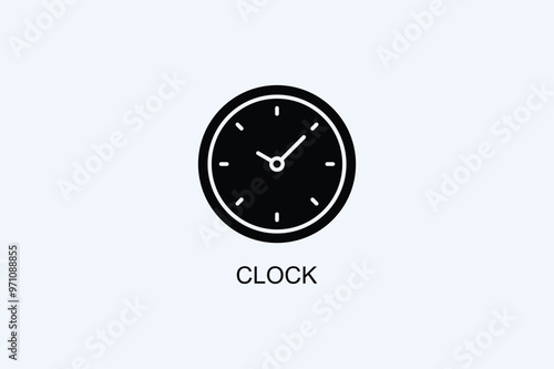 Clock Vector Icon Or Logo Illustration