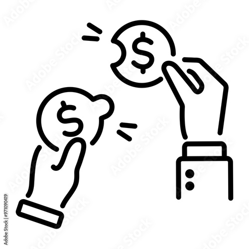 A line icon of financial solution 