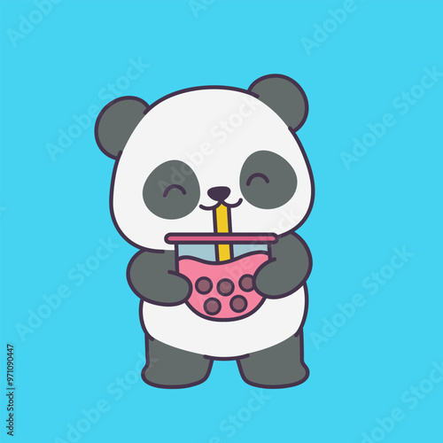 Cute Panda Cartoon Illustration Vector