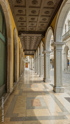 Architectural details of the pretty city of Padua in Italy