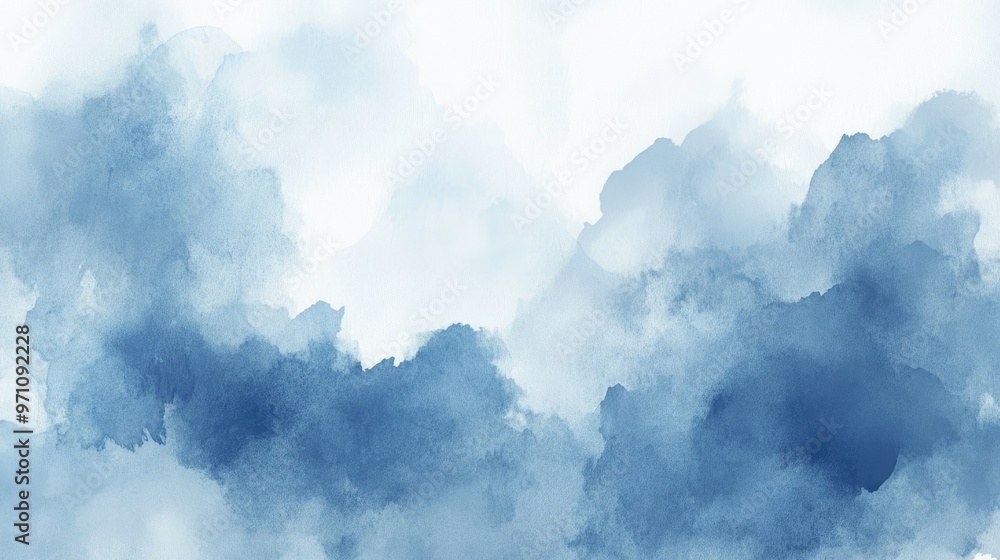 Soft watercolor texture blending blue and white hues, creating a smooth, calming background for various designs. Soft watercolor texture blending blue and white hues, creating a smooth, calming background for various designs.