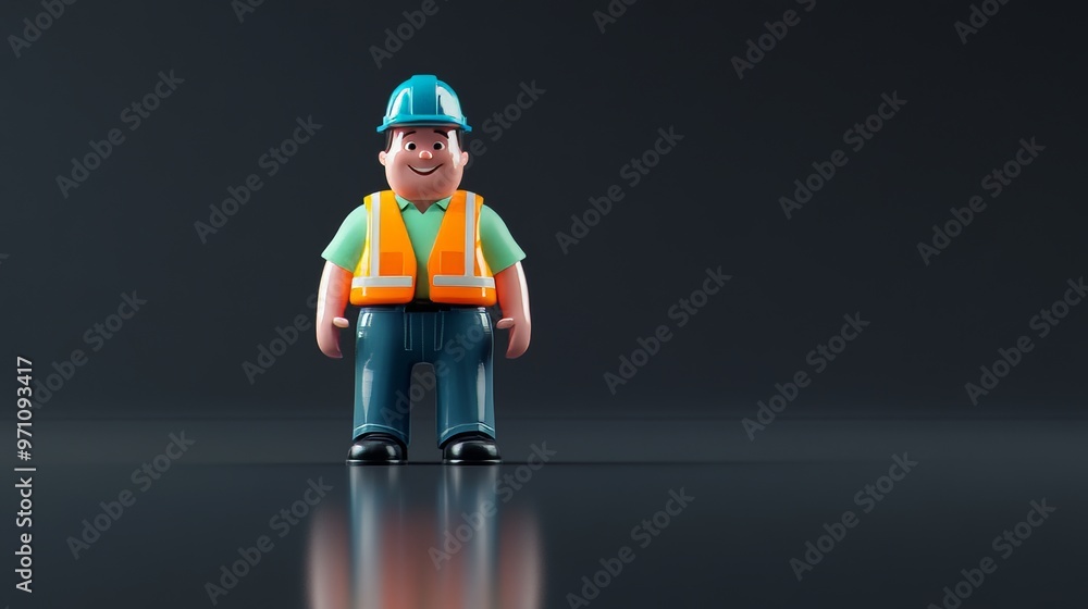Stock cartoon of a miner in uniform with a plain background Stock cartoon of a miner in uniform with a plain background