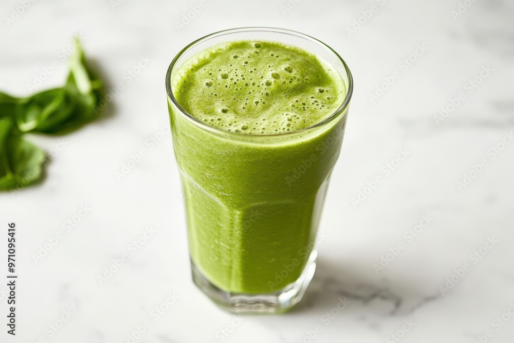 A refreshing green smoothie in a glass, ideal for health and wellness. A refreshing green smoothie in a glass, ideal for health and wellness.