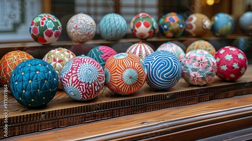 eggs Intricate Temari ball making Japanese thread ball art 