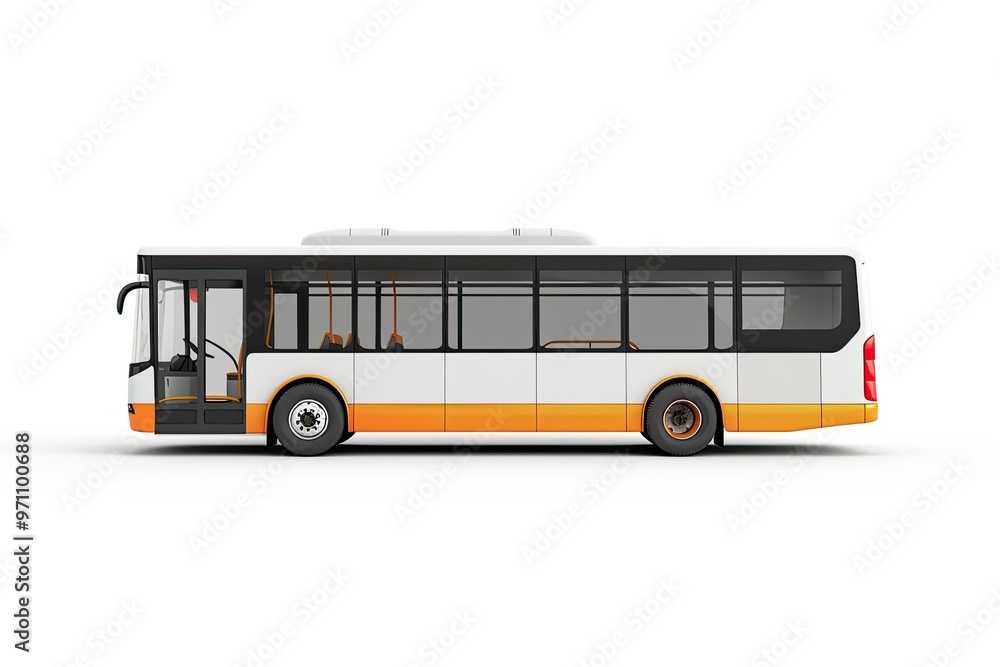 Shuttle bus isolated on white background Shuttle bus isolated on white background
