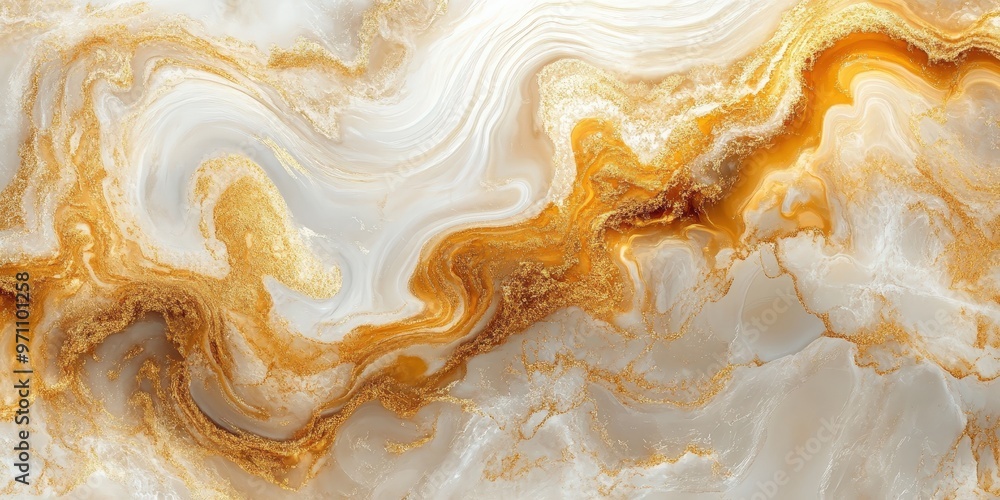A luxurious close-up of swirling liquid gold and creamy marble textures, blending seamlessly to create an elegant and rich visual, perfect for high-end product designs, luxury branding, or interior de A luxurious close-up of swirling liquid gold and creamy marble textures, blending seamlessly to create an elegant and rich visual, perfect for high-end product designs, luxury branding, or interior de