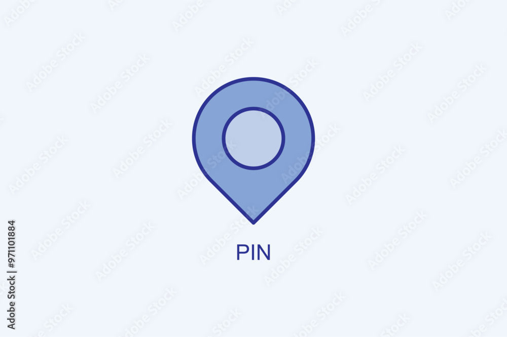 Pin Vector Icon Or Logo Illustration Pin Vector Icon Or Logo Illustration