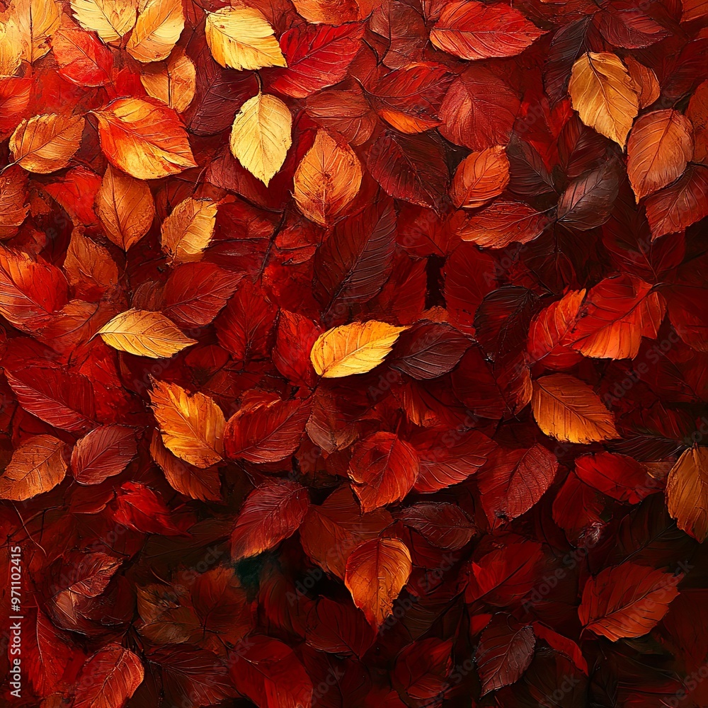 Rich autumn background with falling orange leaves and warm seasonal tones wallpaper Rich autumn background with falling orange leaves and warm seasonal tones wallpaper