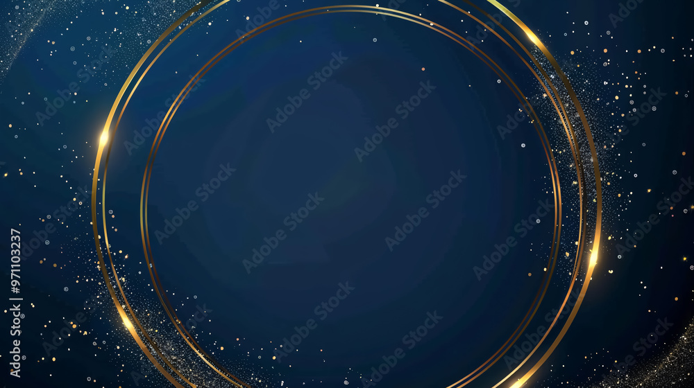 Obraz premium Golden Frame on Marble Background: Elegant frame on a marble texture.