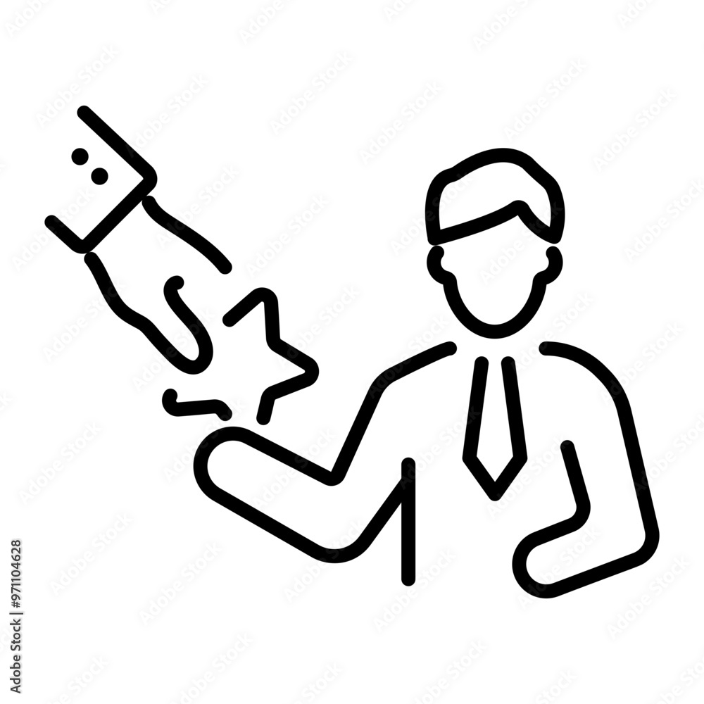 Appreciation icon in line style Appreciation icon in line style