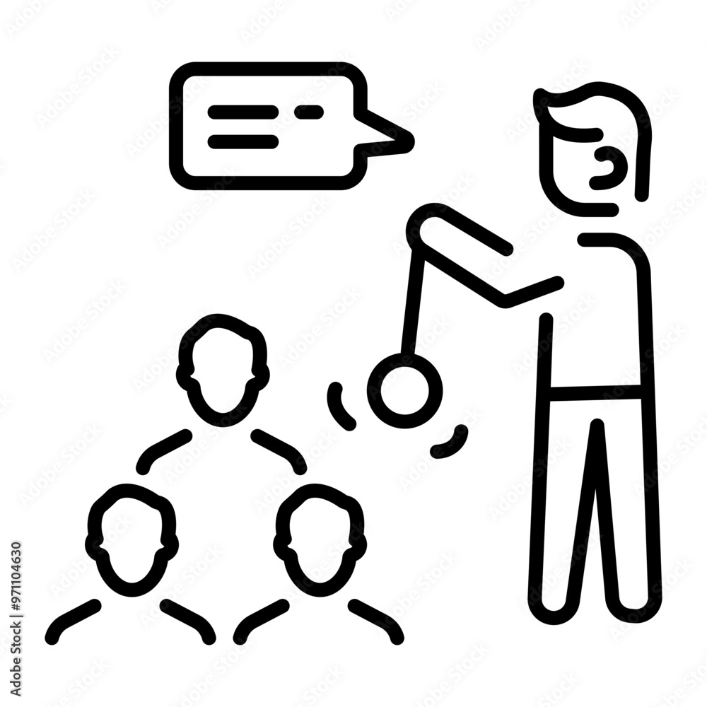 An outline style icon of persuasion An outline style icon of persuasion