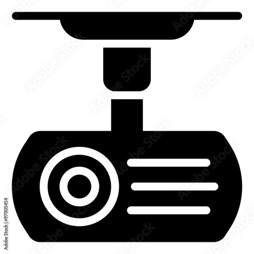 Video Projector Icon in Solid Style