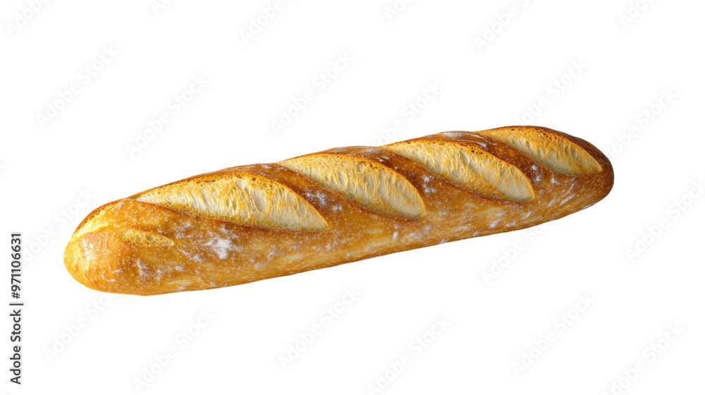 Ultra realistic uhd photo of baguette on white background – isolated and uncluttered image Ultra realistic uhd photo of baguette on white background – isolated and uncluttered image