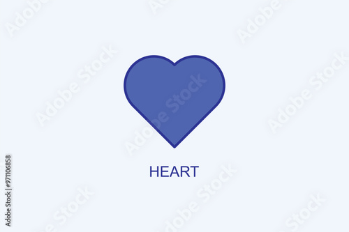 Heart Vector Icon Or Logo Illustration photo