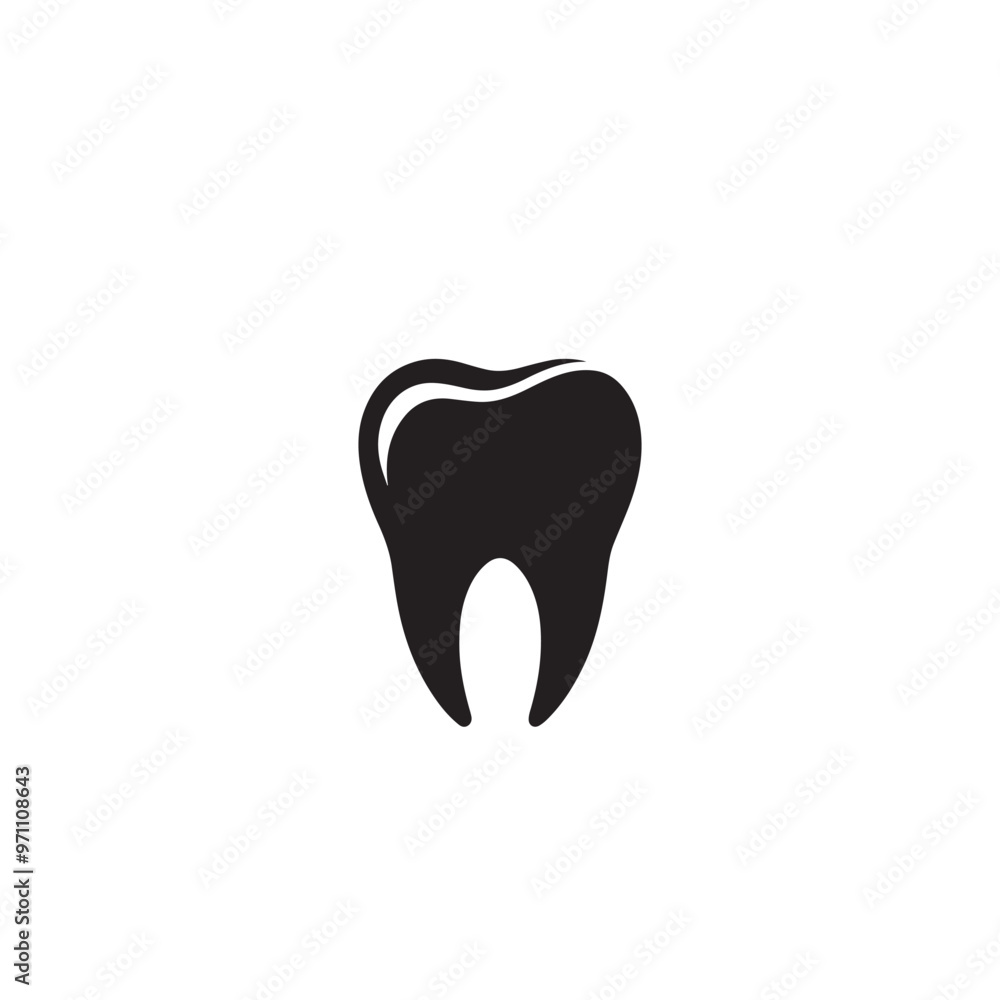 Tooth vector design. Tooth silhouette. Tooth illustration black and white. Tooth vector design. Tooth silhouette. Tooth illustration black and white.