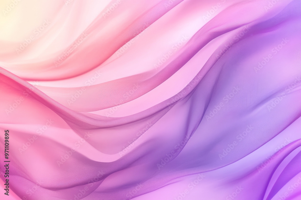 Fototapeta premium A soft, soothing background in pastel shades of lavender and pink, featuring gentle curved shadows that add a sense of calm and relaxation.