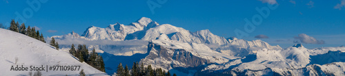 Panorama du Mont Blanc en drone