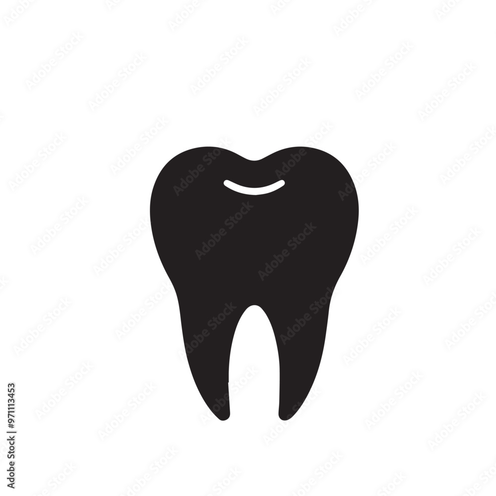 Tooth vector design. Tooth silhouette. Tooth illustration black and white. Tooth vector design. Tooth silhouette. Tooth illustration black and white.