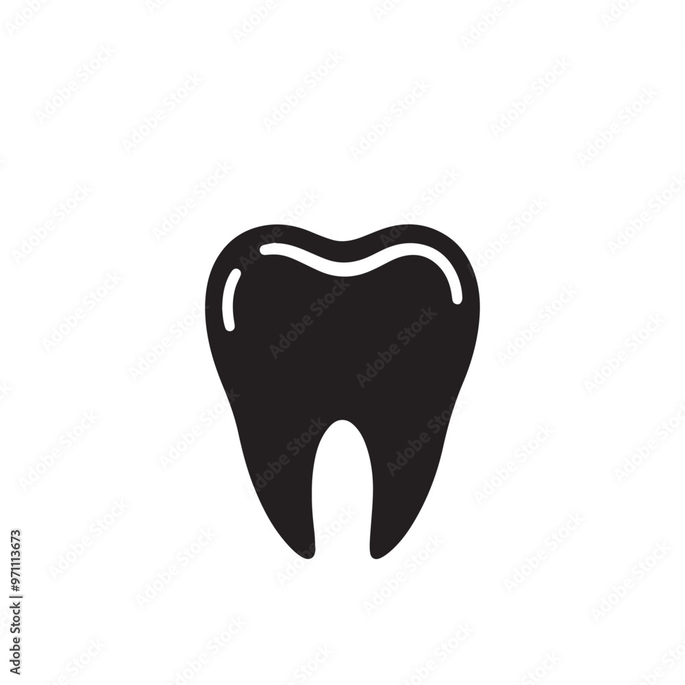 Tooth vector design. Tooth silhouette. Tooth illustration black and white. Tooth vector design. Tooth silhouette. Tooth illustration black and white.