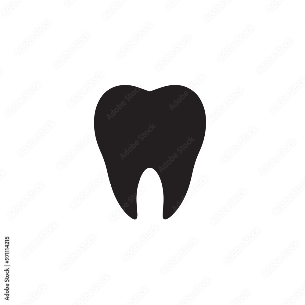 Tooth vector design. Tooth silhouette. Tooth illustration black and white. Tooth vector design. Tooth silhouette. Tooth illustration black and white.