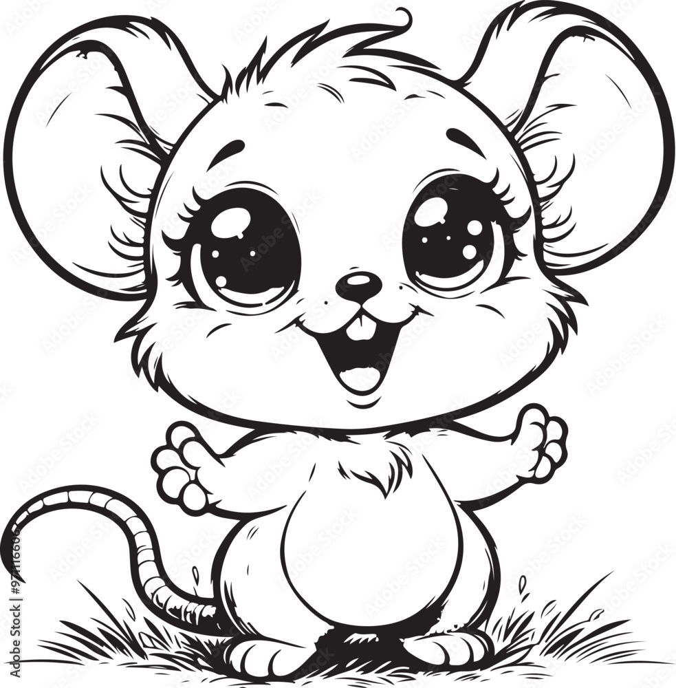 Obraz premium cute rat clipart vector design,awesome cute rat svg,high resolution printable cute rat artwork