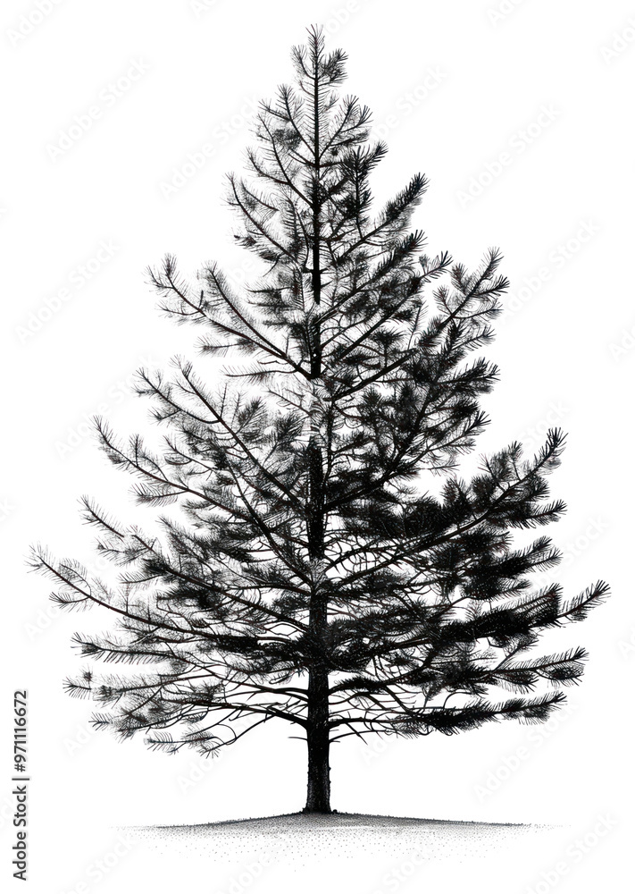 Obraz premium PNG A pine tree conifer plant abies.