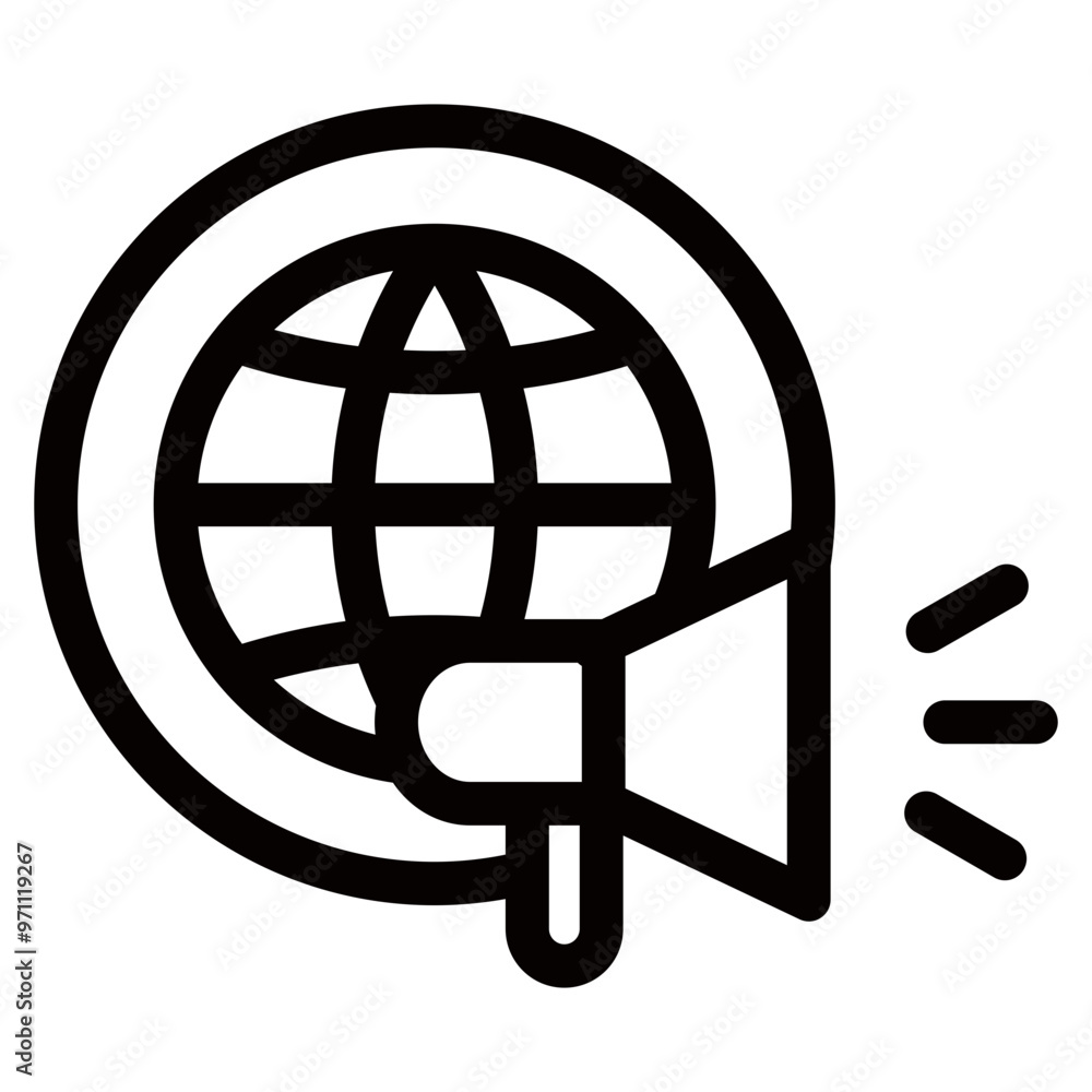 Global marketing icon vector symbol illustration Global marketing icon vector symbol illustration