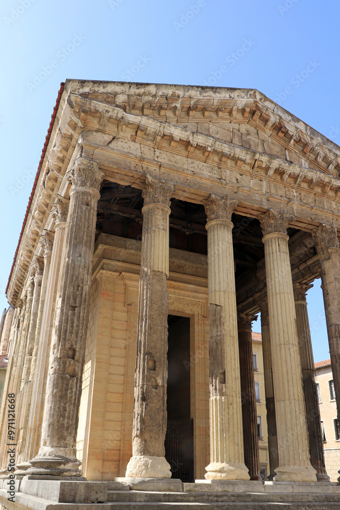 Obraz premium A view of the Temple of Augustus and Livia in Vienne France