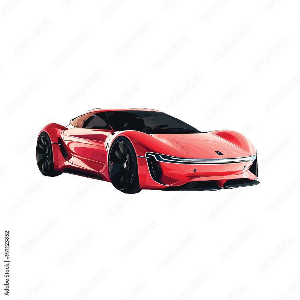 Vector illustration image of a sophisticated sports car with a future style Vector illustration image of a sophisticated sports car with a future style