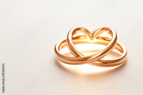 Elegant intertwined rings symbolize love and unity, perfect for weddings, engagements, or romantic moments.