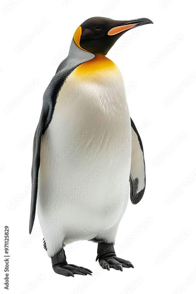 Fototapeta premium Penguin, isolated against a transparent background