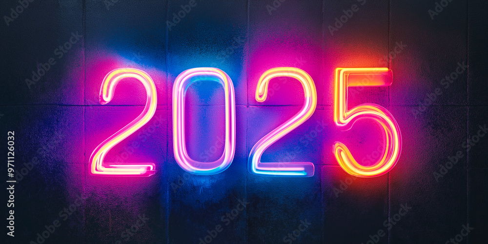 2025 multicolor rainbow neon glowing sign 2025 multicolor rainbow neon glowing sign