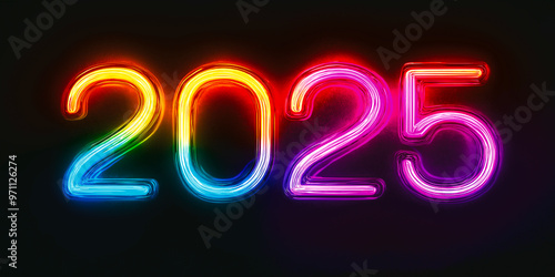 2025 multicolor rainbow neon glowing sign