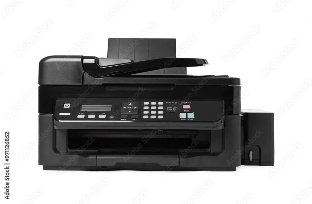 Obraz premium One new modern printer isolated on white