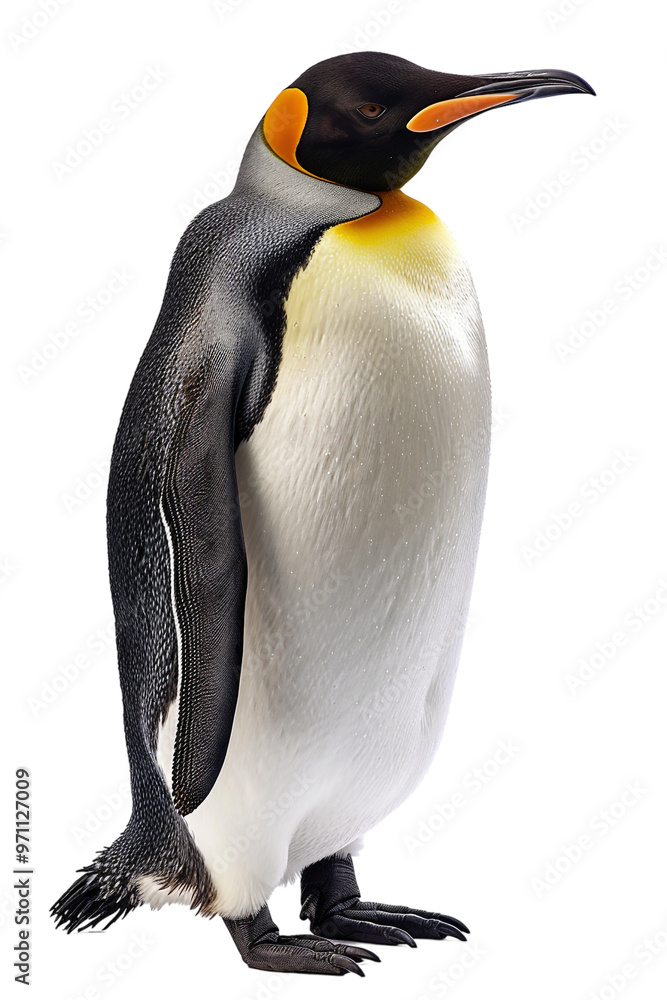 Fototapeta premium Penguin, isolated against a transparent background