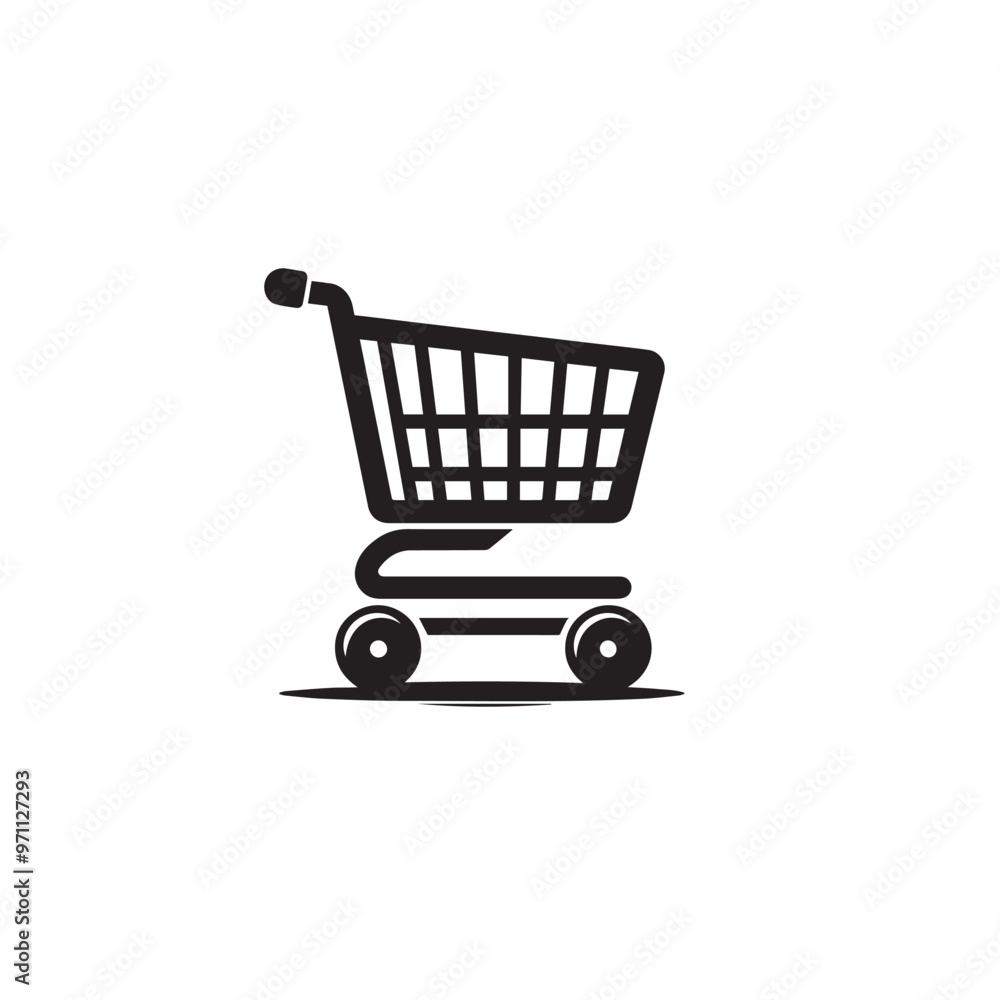 Shopping cart vector design. Shopping vector logo, icon design isolated on white background. Shopping cart vector design. Shopping vector logo, icon design isolated on white background.