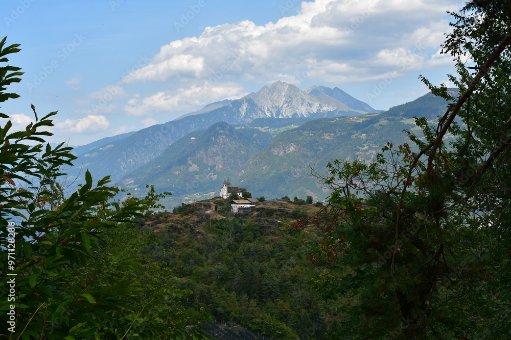 Schöne Landschaft bei Tisens in Südtirol