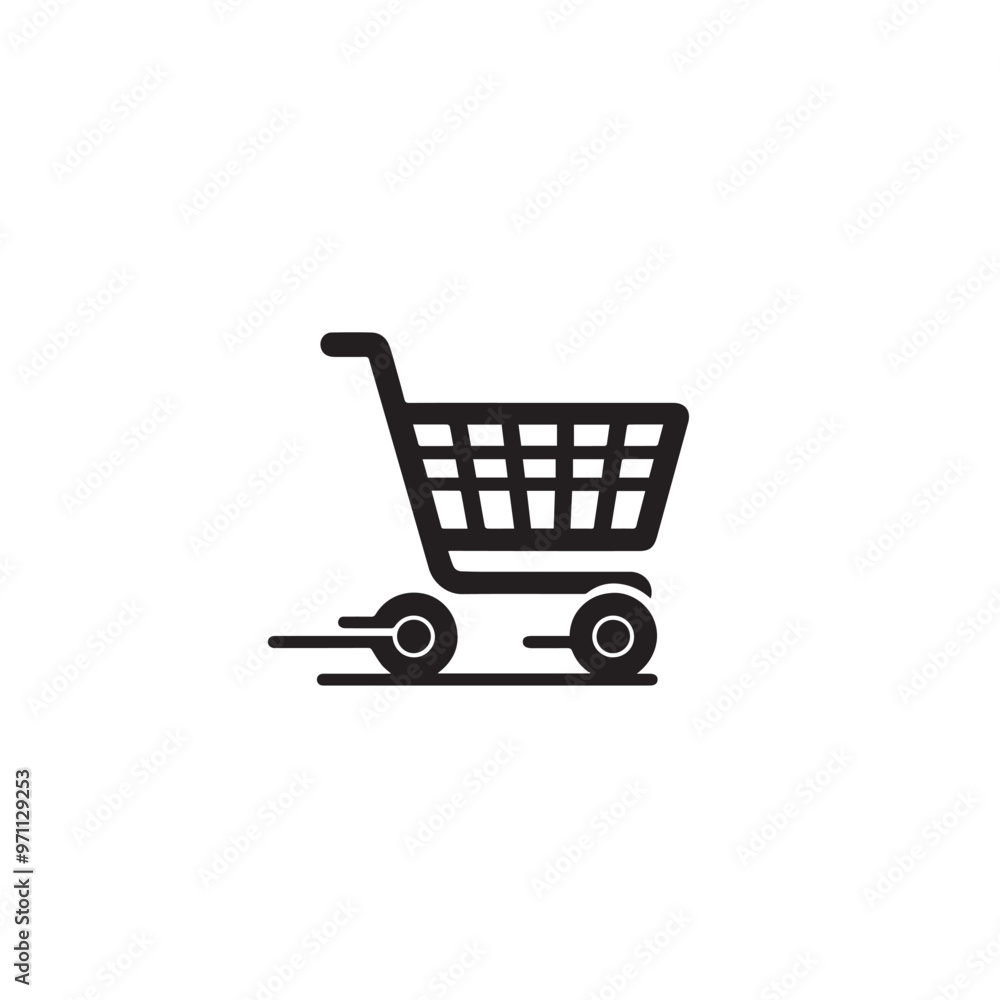 Shopping cart vector design. Shopping vector logo, icon design isolated on white background. Shopping cart vector design. Shopping vector logo, icon design isolated on white background.