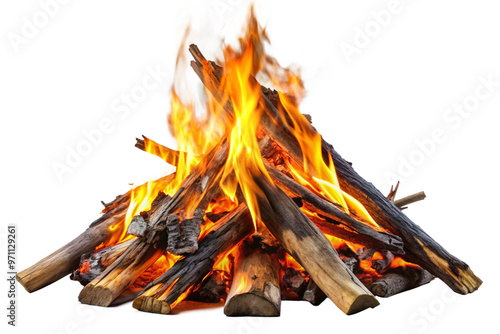 Camfire or bonfire burning png photo