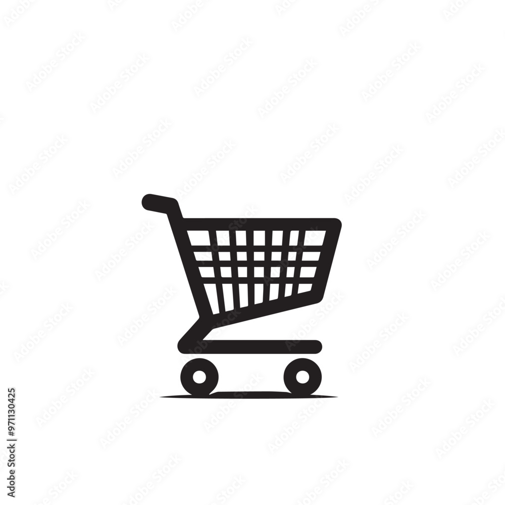 Shopping cart silhouette. Shopping trolley vector design. Shopping cart vector illustration isolated on white. background. Shopping cart silhouette. Shopping trolley vector design. Shopping cart vector illustration isolated on white. background.