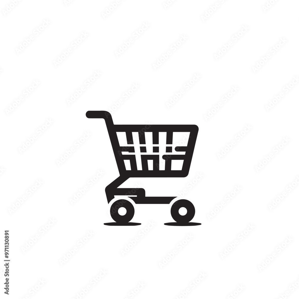 Shopping cart silhouette. Shopping trolley vector design. Shopping cart vector illustration isolated on white. background. Shopping cart silhouette. Shopping trolley vector design. Shopping cart vector illustration isolated on white. background.