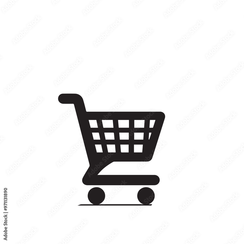 Shopping cart silhouette. Shopping trolley vector design. Shopping cart vector illustration isolated on white. background. Shopping cart silhouette. Shopping trolley vector design. Shopping cart vector illustration isolated on white. background.