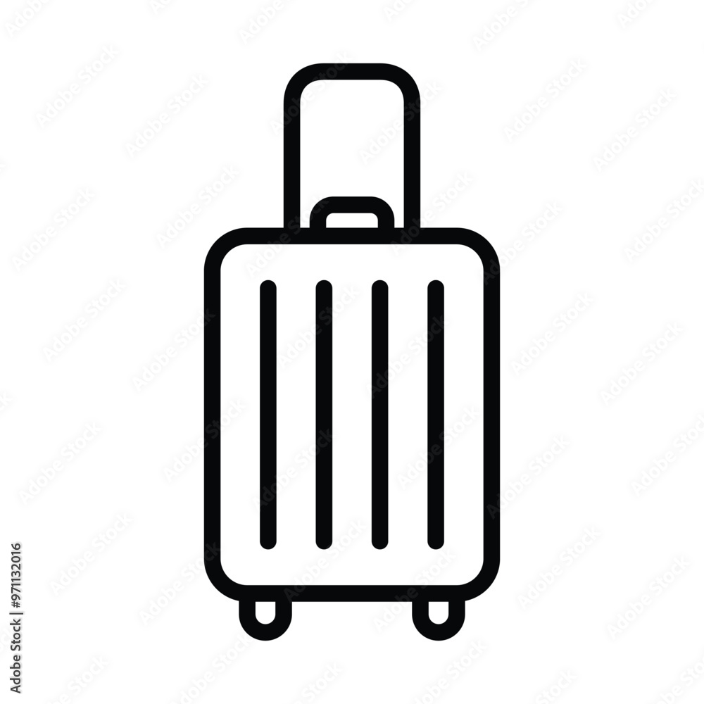 Suitcase Ramadan edition icon line vector design in trendy style Suitcase Ramadan edition icon line vector design in trendy style